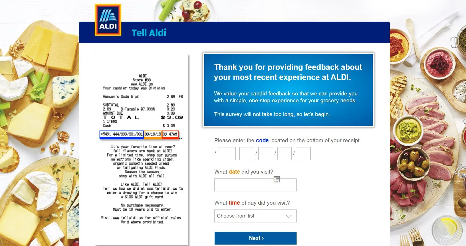 www.tellaldi.us – Aldi’s Survey – Win $100 in Aldi Gift Cards